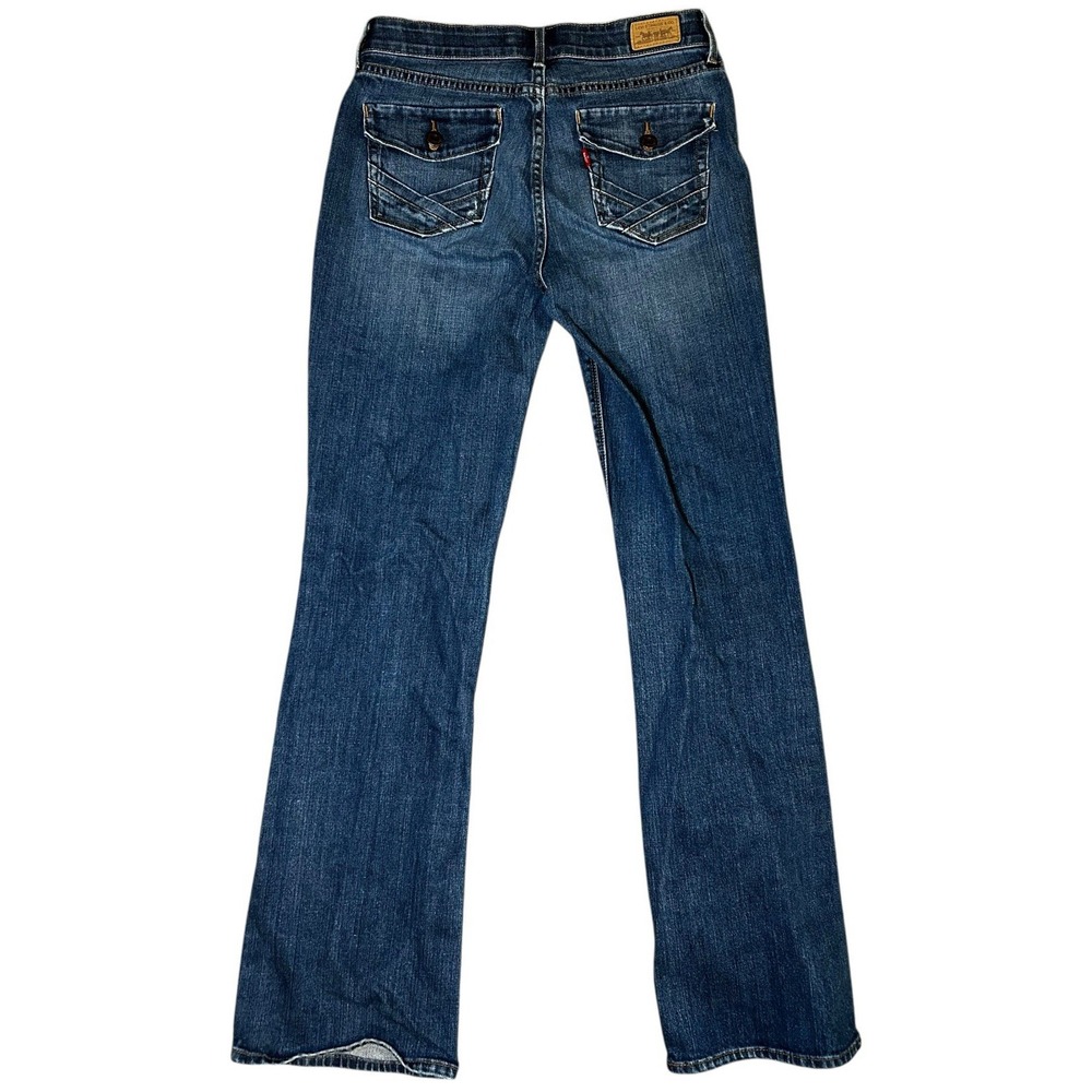 Levis 525 Womens Size 6M Blue Denim Jeans Bootcut With Back Button Pockets - Picture 2 of 8